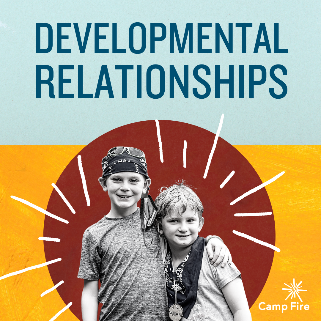 photo of two boys smiling. the text says "developmental relationnships"