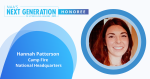 Hannah Patterson NAA's Next Generation of Afterschool Leaders Honoree